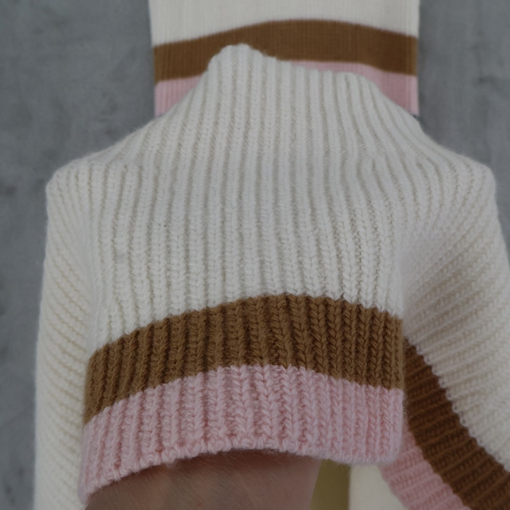 Maeve Anthropologie Striped Cowl Neck Sleeveless Sweater Dress Women Small Cream - Picture 10 of 16